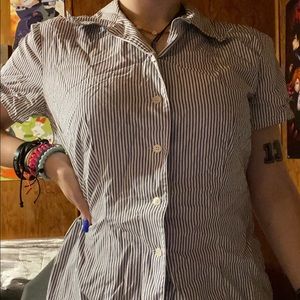 stripped button up